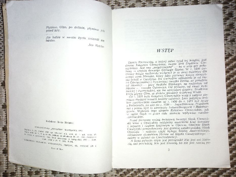 Książka Z ziemi piastowskiej Wspomnienia 1963, Zwiastun, ks. A. Buzek