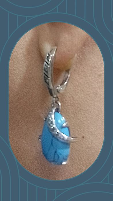 СЕРЬГИ  + КОЛЬЦО серебро 925 пробы