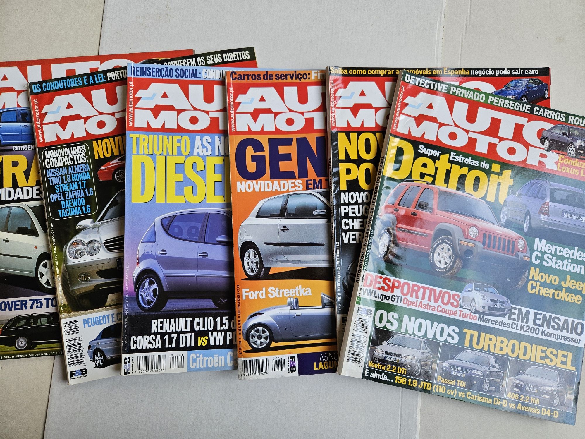 Lote de 6 Revistas AutoMotor Usadas 2001