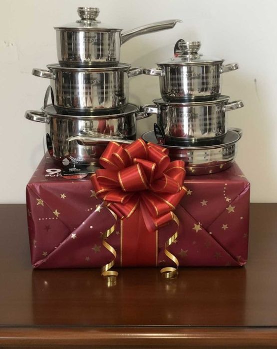 Набір каструль із нержавіючої сталі/ набор кастрюль новый/ кастрюли