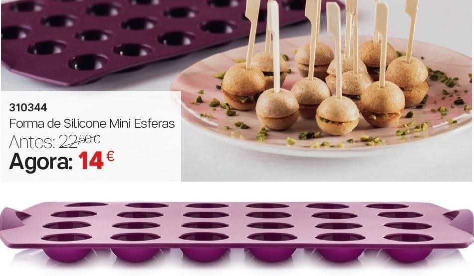 Forma de Silicone Mini Esferas Tupperware Novo
