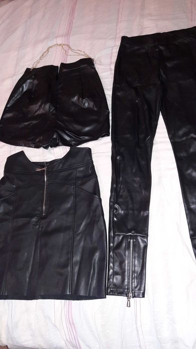 Усе шкіряне спідниця, шорти, штани, топ на дів. 11-14р. Усе за 390 грн