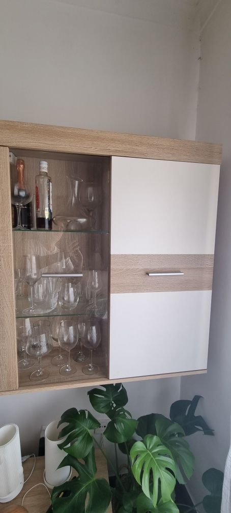 Estante de Sala armário de bebidas e cristaleira