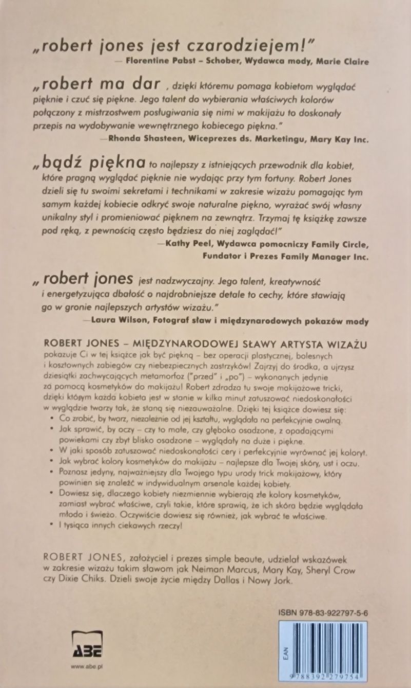 Bądź piękna sekrety makijażu Roberta jones'a