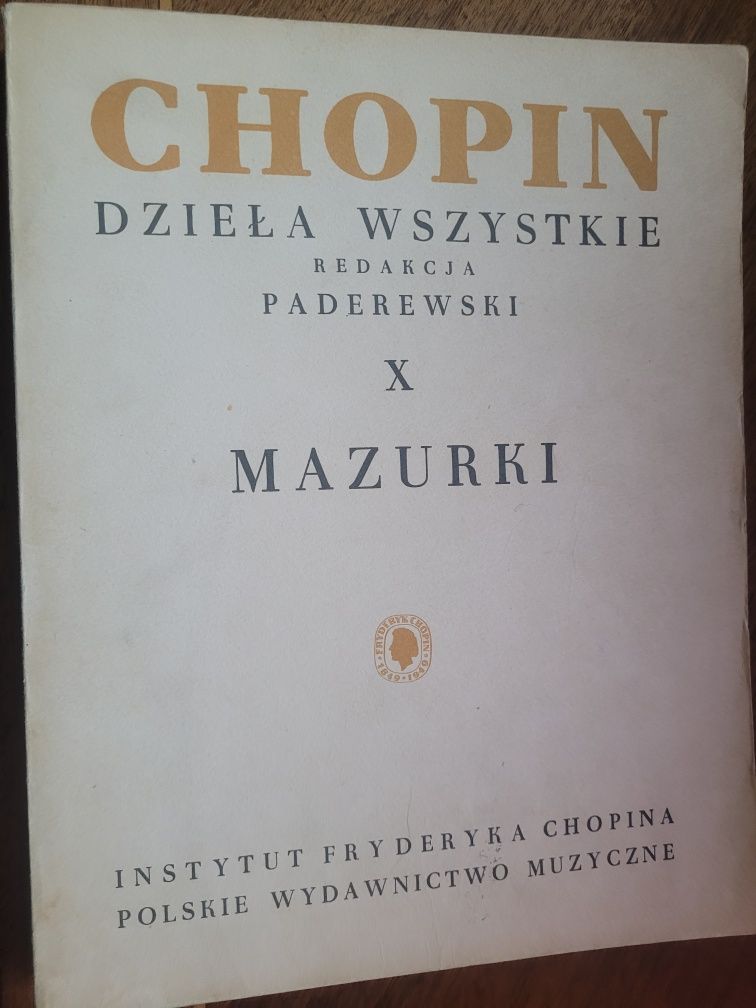 Nuty F.Chopin Mazurki / Dzieła wszystkie/ 1978 PWM