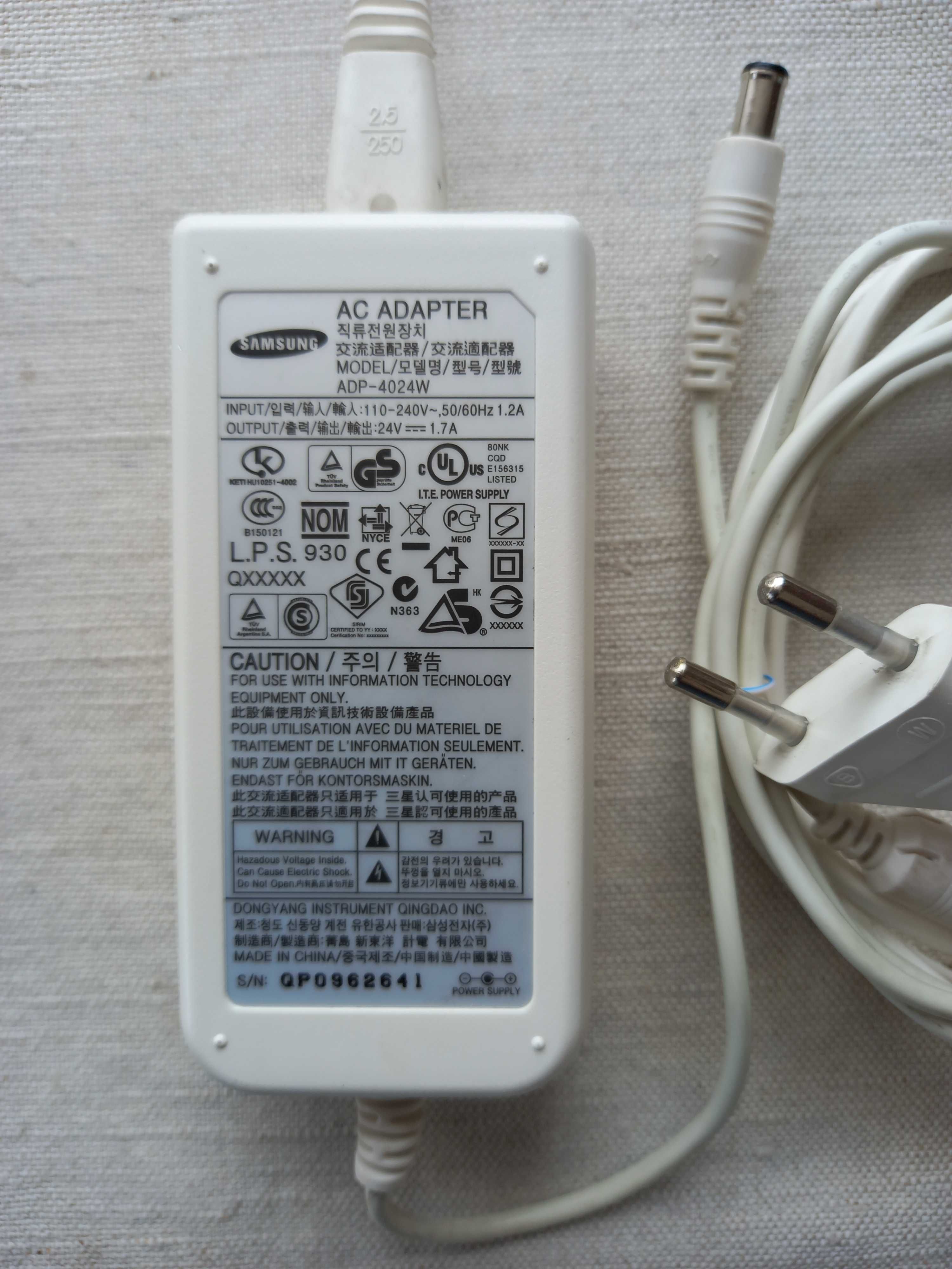 Zasilacz sieciowy ładowarka Samsung 24v 1,7A