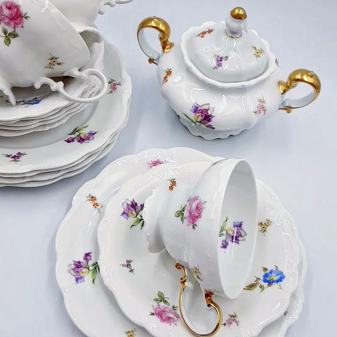 Rosenthal Pompadour. Чайное трио тройка трійка винтаж фарфор Германия