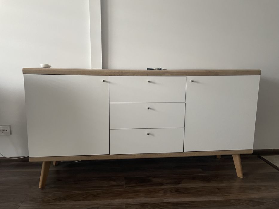 Komoda OSLO biała styl skandynawski szafka