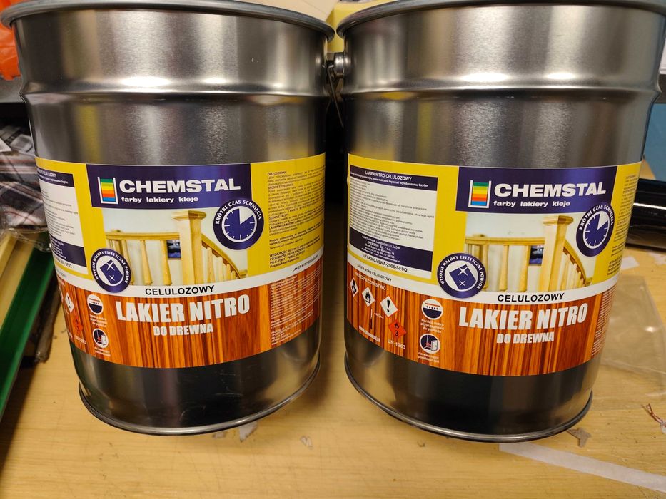 Lakier bezbarwny połysk do drewna nitro 10L