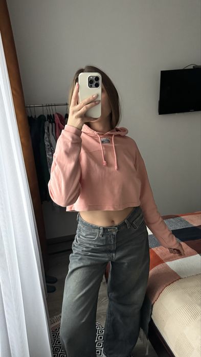 Жіноче вкорочене кроп худі Adidas