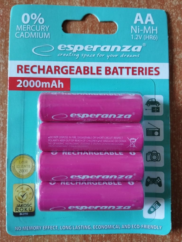 Аккумуляторы Батарейки АА Esperanza 2000 Акумулятори