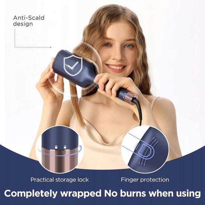 Lokówka falownica do włosów typu syrenka z 2 beczkami 32 mm PARWIN PRO