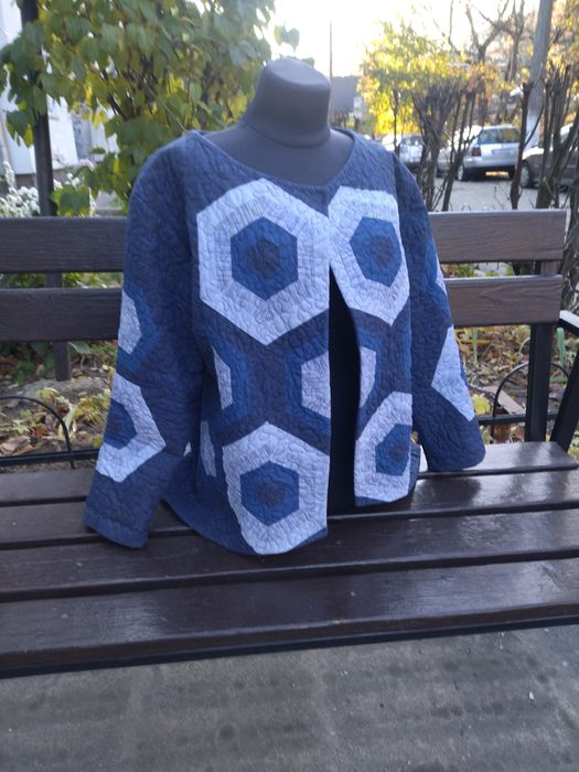 Жакет печворк, хендмейд стьобаний.