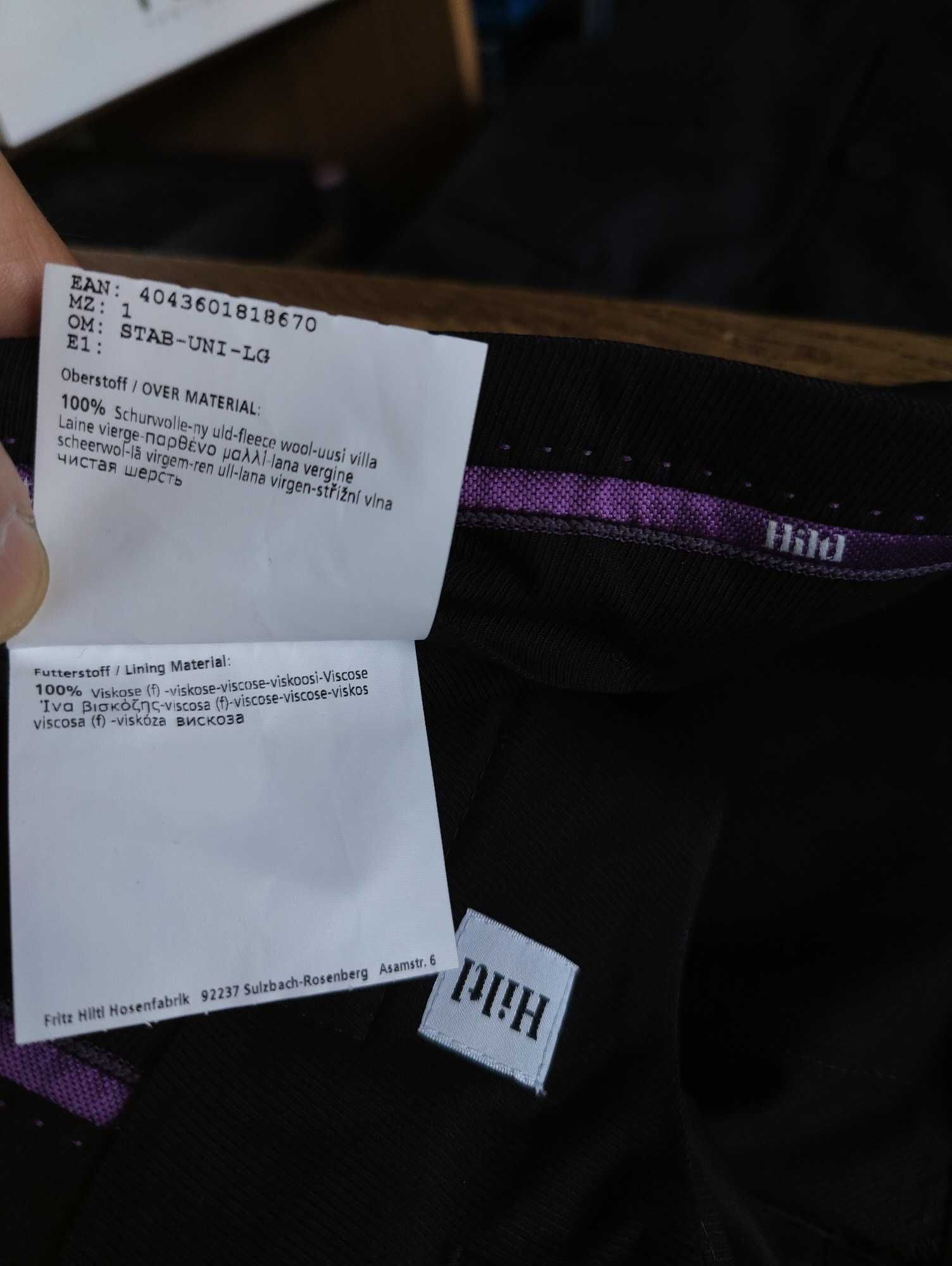 Джинсы брюки Hiltl Milano wool trousers Germany 27 black.