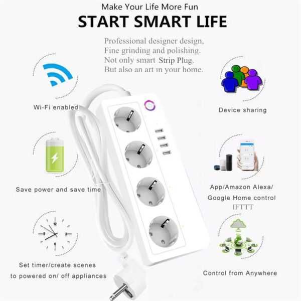 Extensão Inteligente WIFI 16Amp