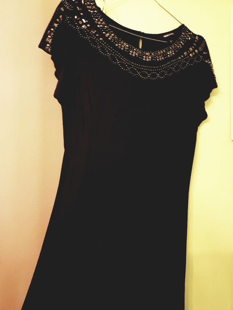 Mała czarna ciążowa sukienka  H&M wesele