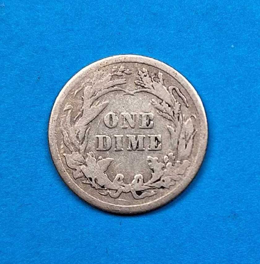 USA One Dime Barbera rok 1912, dobry stan, srebro 0,900