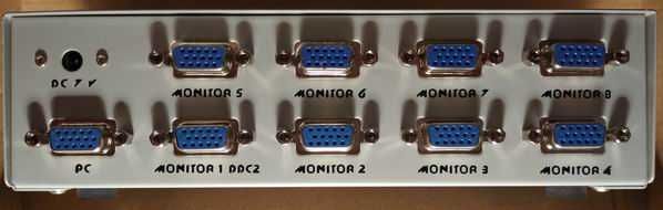 Cablexpert Video Splitter VGA Na 8 Monitorów Rozdzielacz Sygnału D-SUB