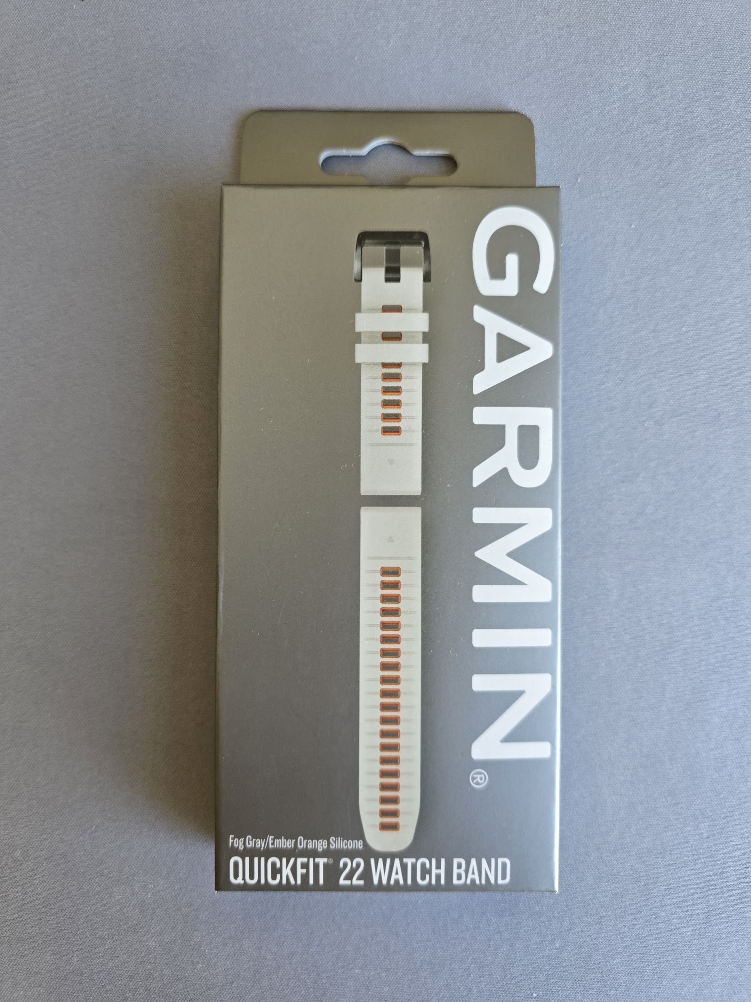 Pasek Garmin QuickFit 22 mglisty szary pomarańczowy