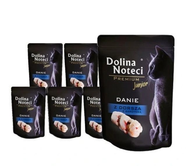 Mokra karma dla kota Dolina Noteci PREMIUM z dorsza 10x85g