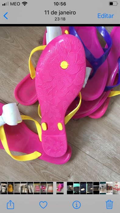 Chinelos rosa com ou sem laço