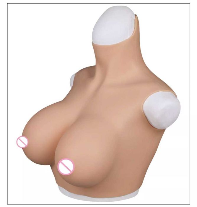 Силиконовая накладная грудь чашка Д,4 размер