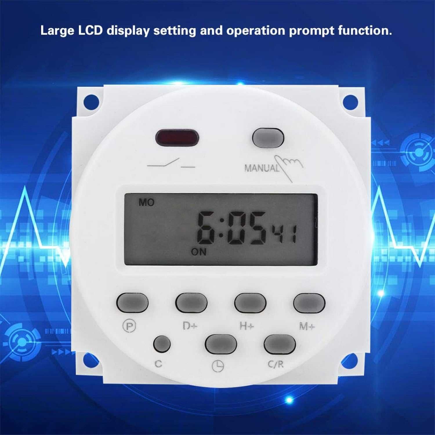 Zegar programowalny, CN101A DC 12 V, Tygodniowy timer przekaźnik
