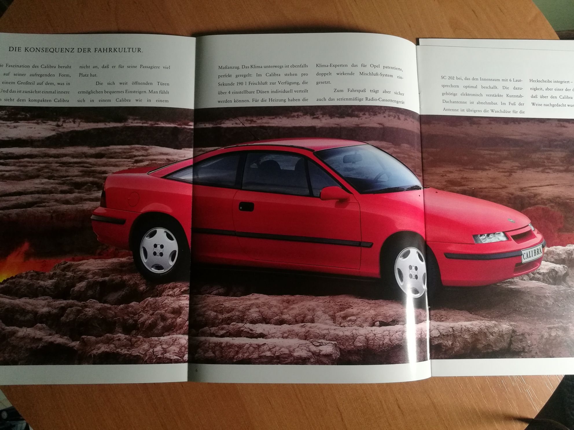 Prospekt Opel Calibra/Turbo/Calibra dodatki szt.3