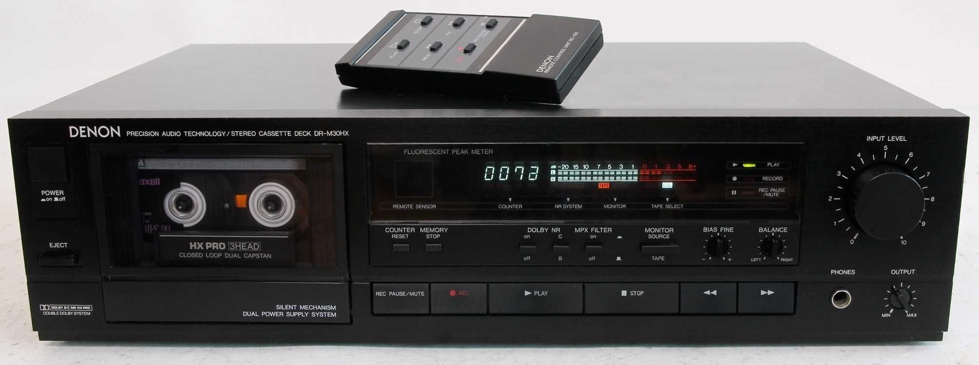 Denon DR-M30HX - кассетная дека, пульт ДУ, 3 Heads, 220V