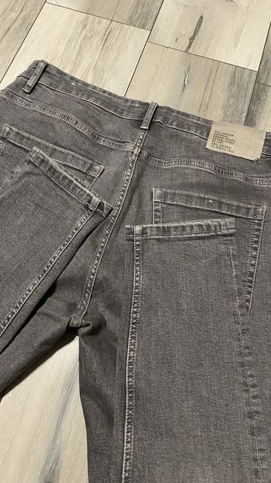 Spodnie PULL&BEAR 44 CAROT męskie jeansy ciemnoszare bawełna