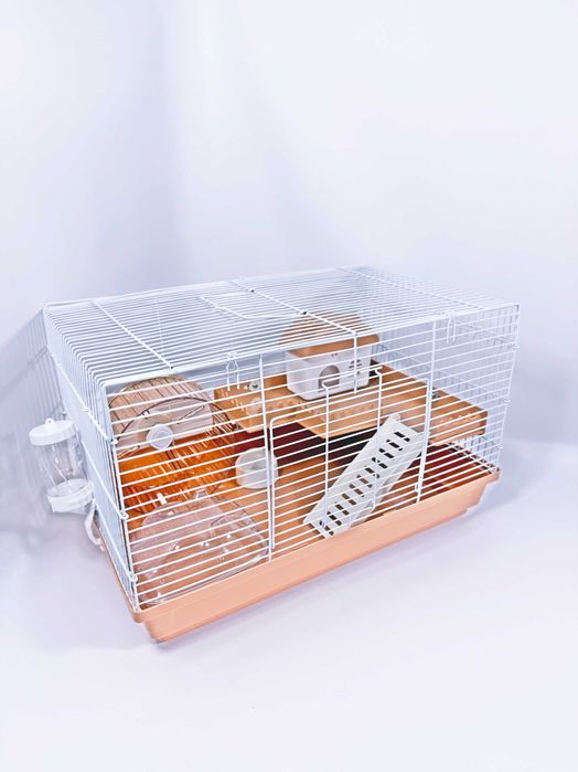 Просторная Клетка для хомяка G05, 46,5×29×29 см с красивой купалкой