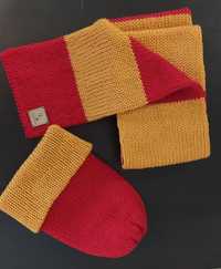 Szalik i czapka w kolorach inspirowanych Harrym Potterem | handmade