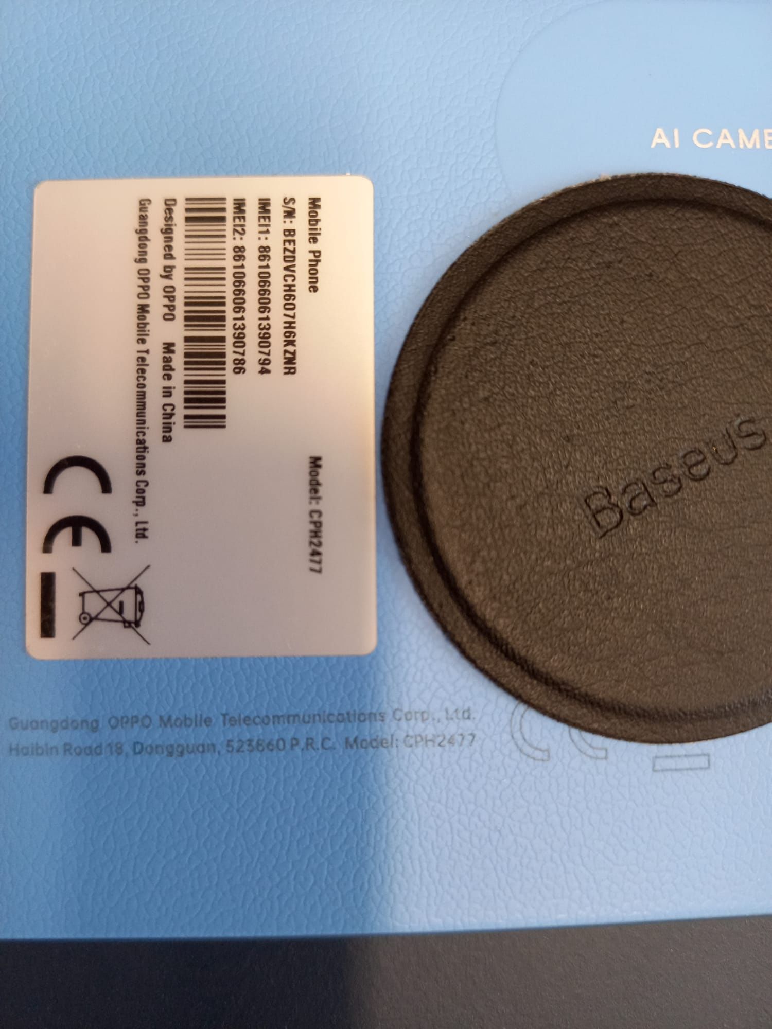 OPPO A 17 model CPH 2477 kolor błękitny