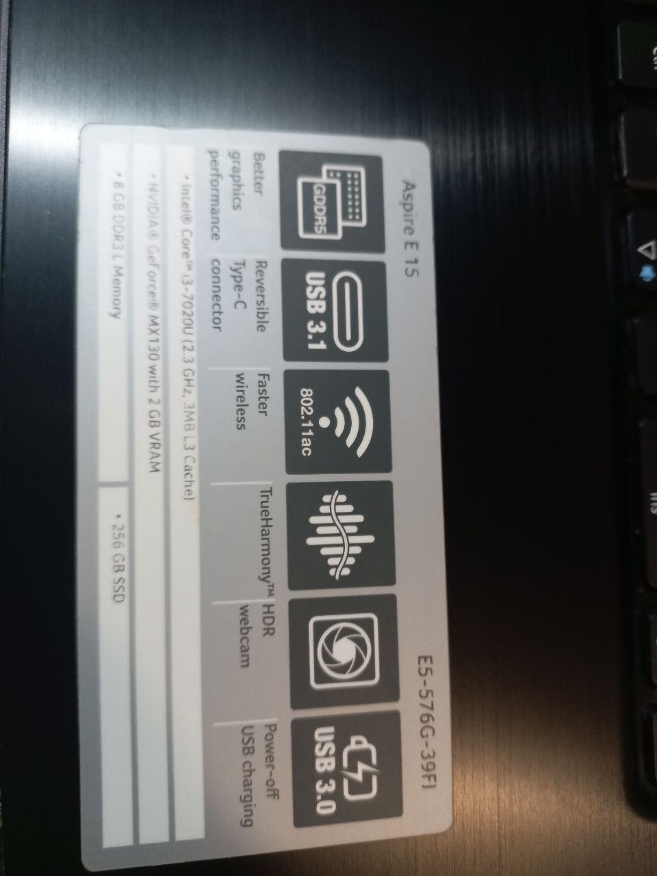 Ноутбук acer aspire E15