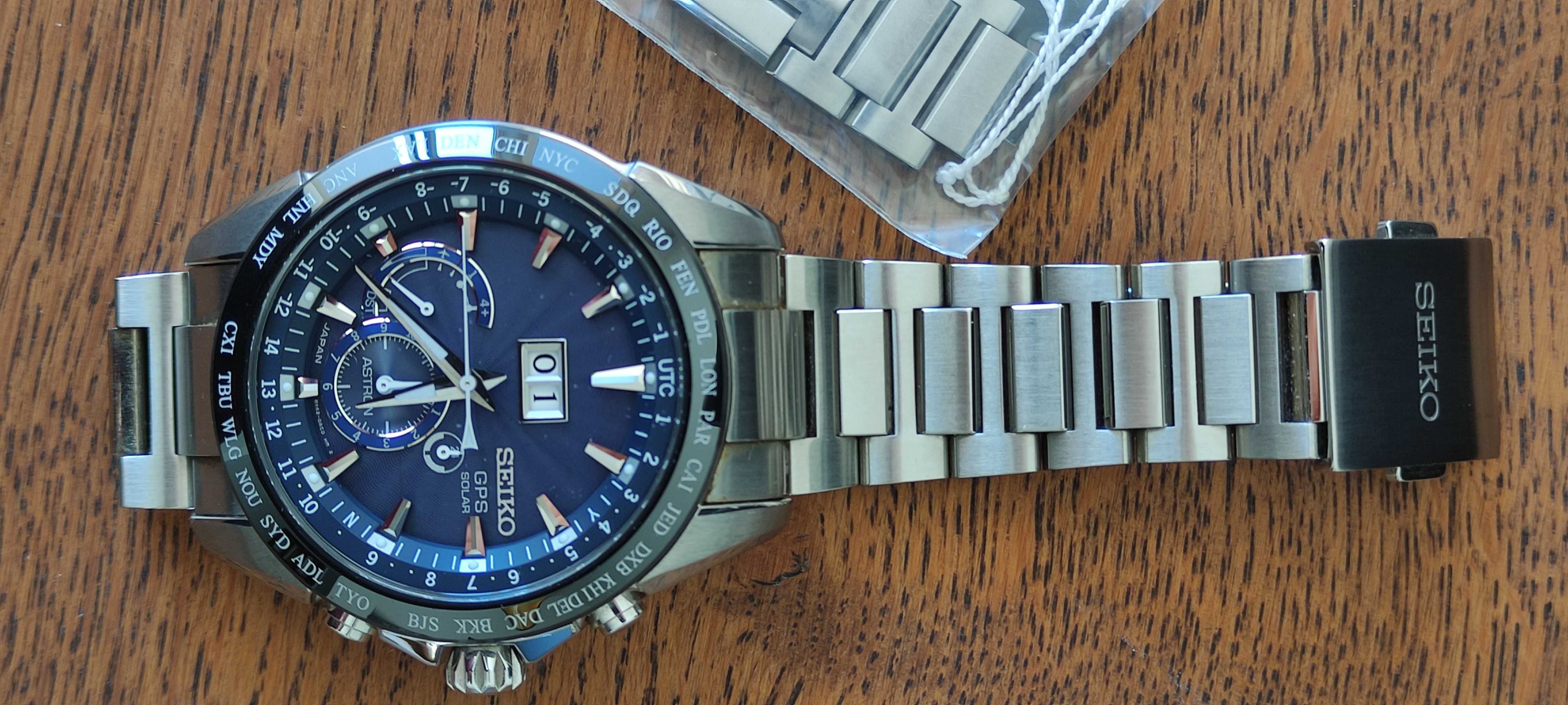 Relógio Seiko Astron GPS Solar 8X42 Stainless Steel