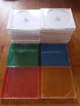 Conjunto 25 caixas para CD´s com tabuleiros coloridos