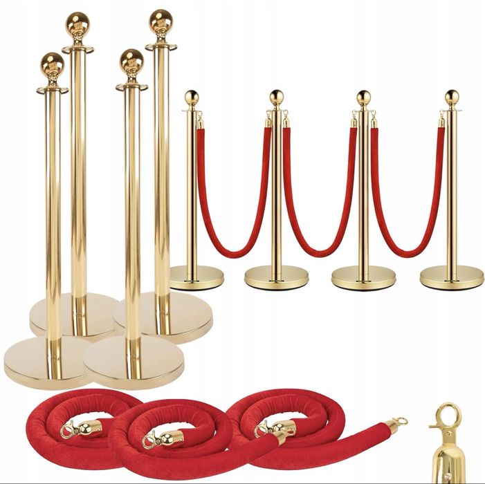 Słupki odgradzające na imprezę do klubu koncert zestaw słupków VIP