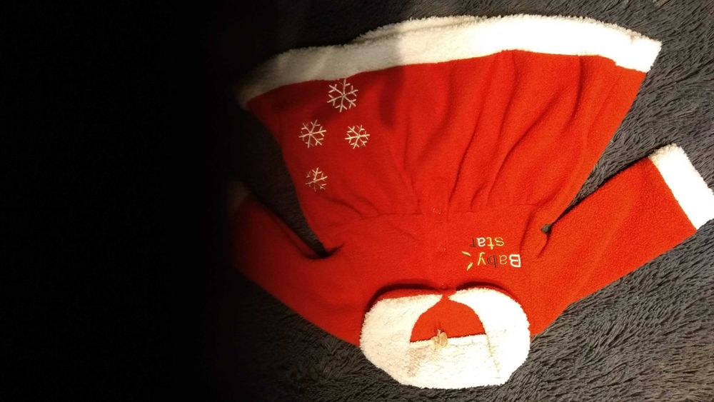 strój sukieneczka Mikołaja mikołajki 80 przebranie kostium