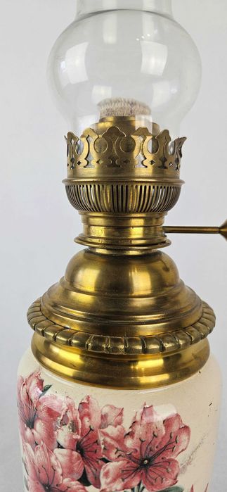 Piękna zbiornikowa lampa naftowa SECESJA Francja