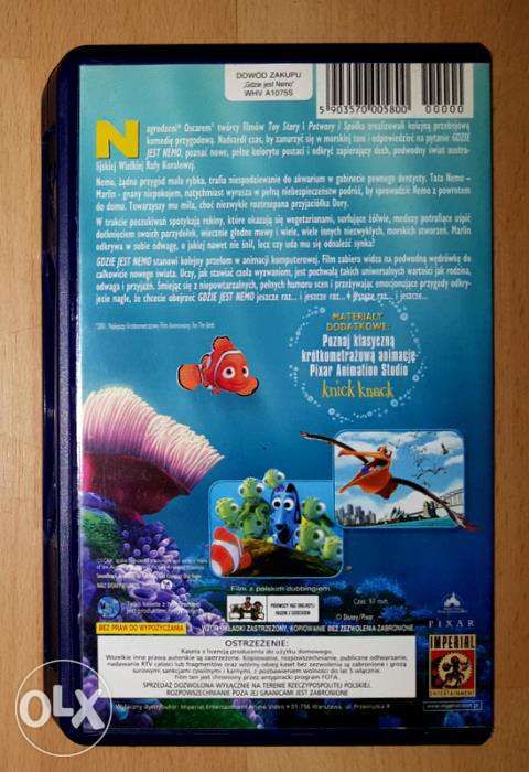 Gdzie jest NEMO bajka VHS stan bdb