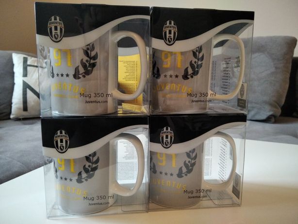Juventus FC - zestaw 4 kubków 350 ml - oficjalny produkt Bianconeri