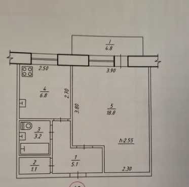 Продаж квартири вул. Заливна. 2/9 поверх. Площа 40м²