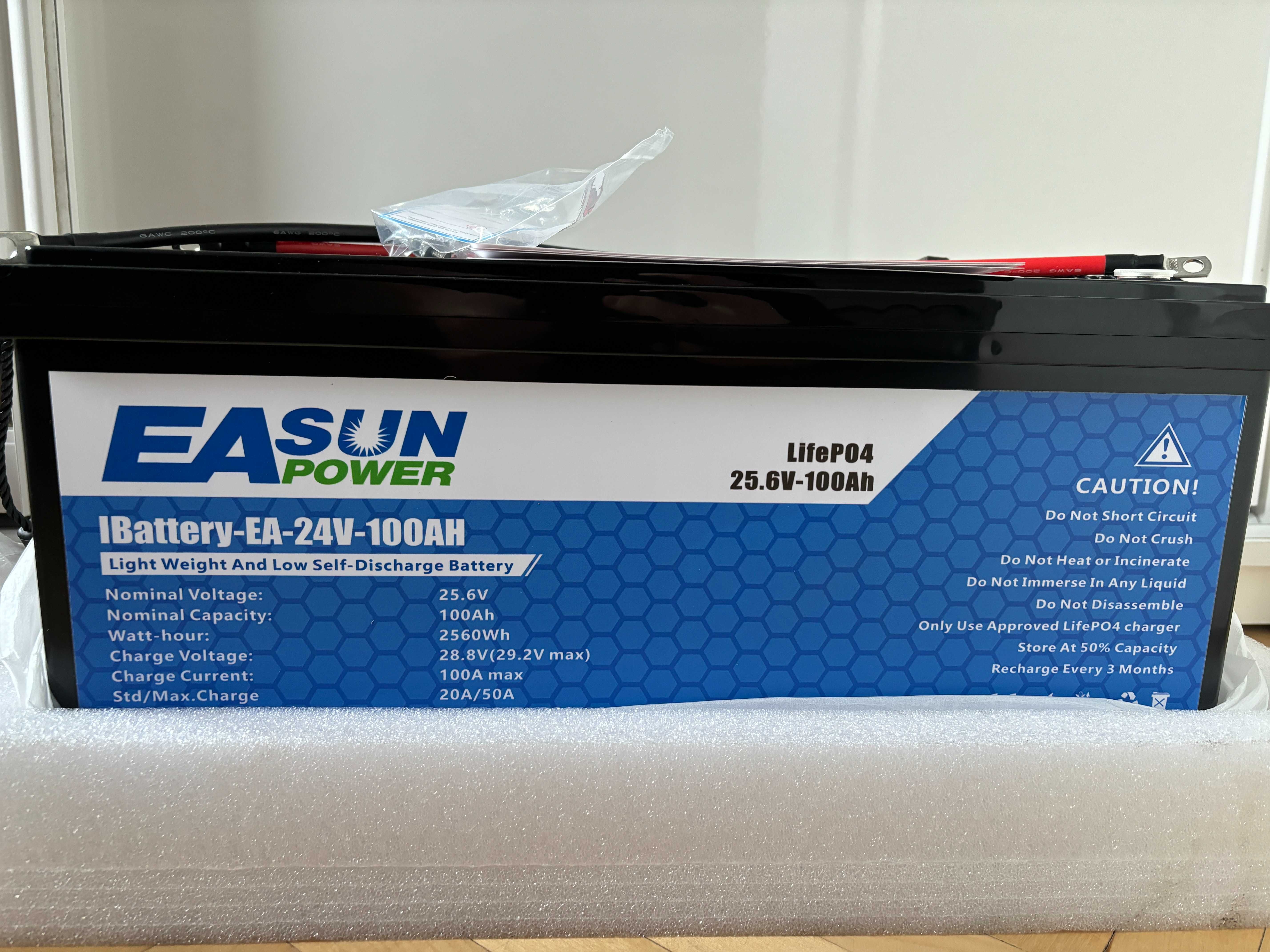 Акумулятор LifePo4 24v 100Ah - EAsun - В НАЯВНОСТІ