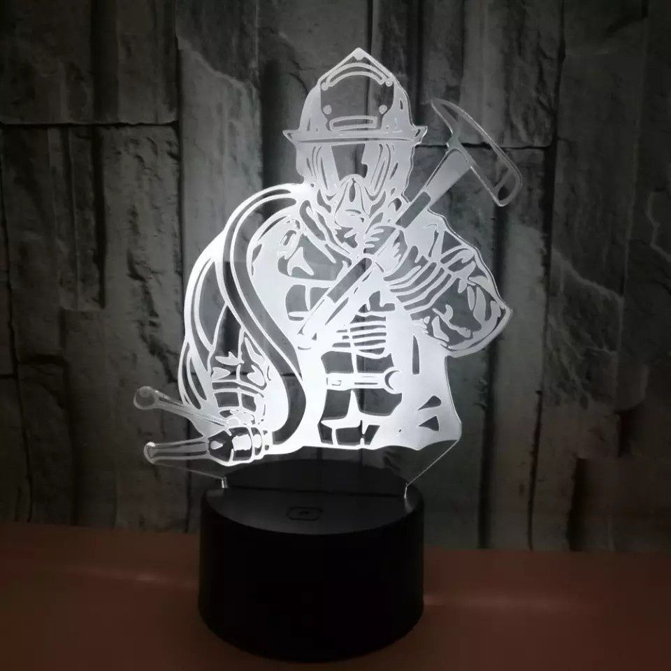 Lampka LED 3d strażak