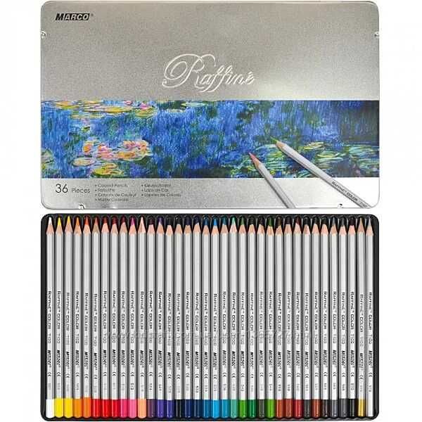 Кольорові олівці MarcoRaffine в металевому пеналі 12/24/36/50/120кол
