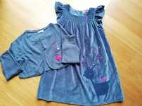 Vestido de veludo + casaco - 8 anos - Du Pareil Au Même (DPAM)