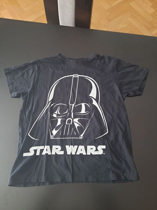 Czarny T-shirt bluzka z krótkim rękawem star wars 152