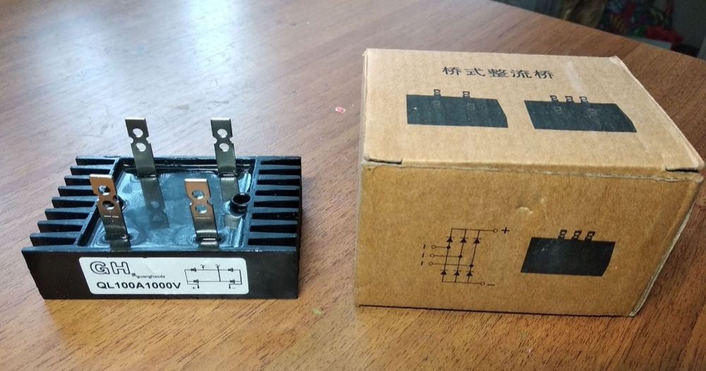 Новый диодный мост QL100A 1000V с радиатором для пускозарядного уст-ва