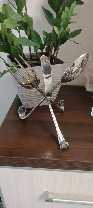 Platerowany stojak w stylu vintage z lat 60