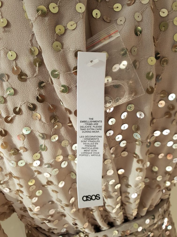 Sukienka cekinowa Asos Design